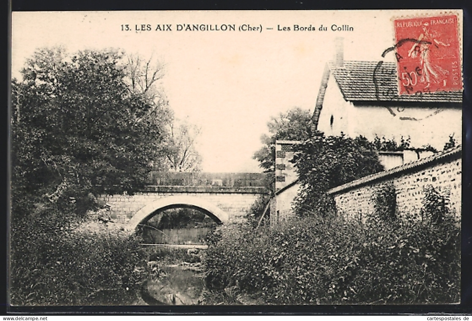 CPA Les Aix-d'Angillon, les Bords du Collin