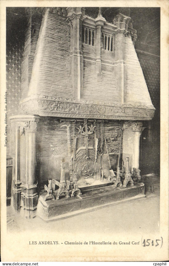 CPA Les Andelys Cheminee de l Histellerie du Grand Cerf