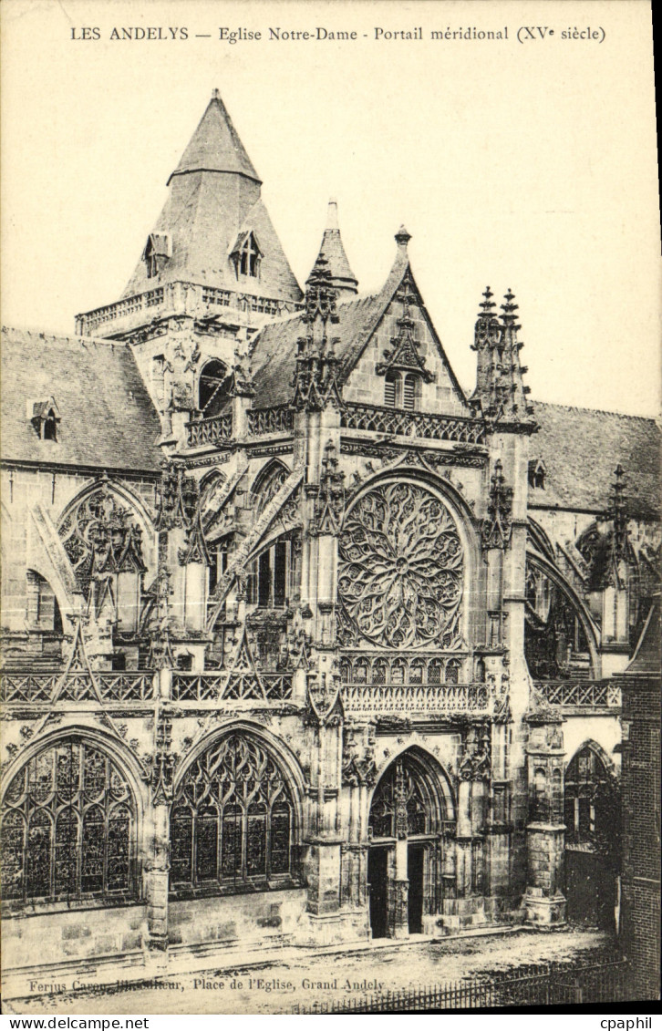 CPA Les Andelys Eglise notre Dame Portail meridonal