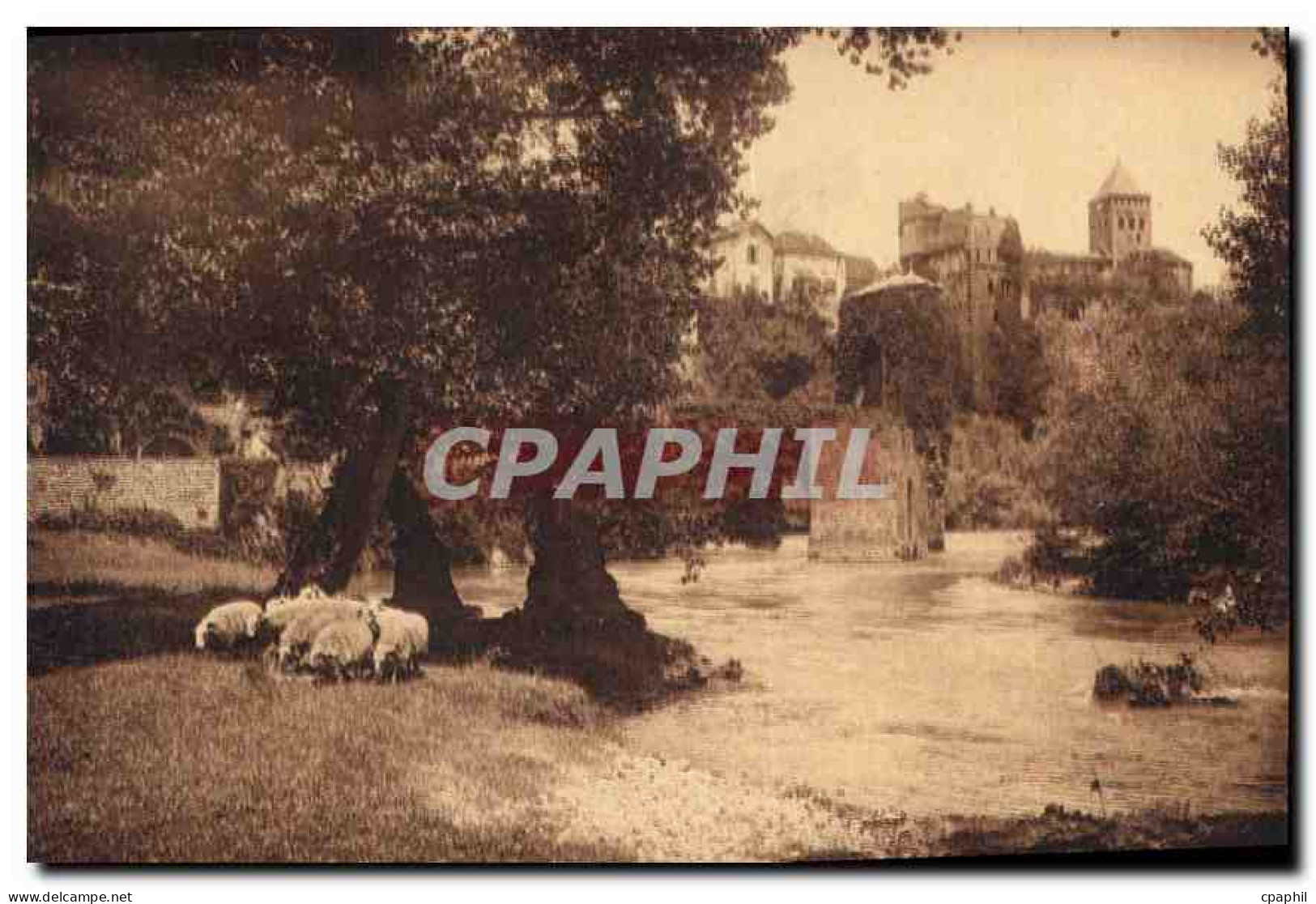 CPA Les Beaux Sites des Basses Pyrenees Au Bord du Gare a Sauveterre de Bearn