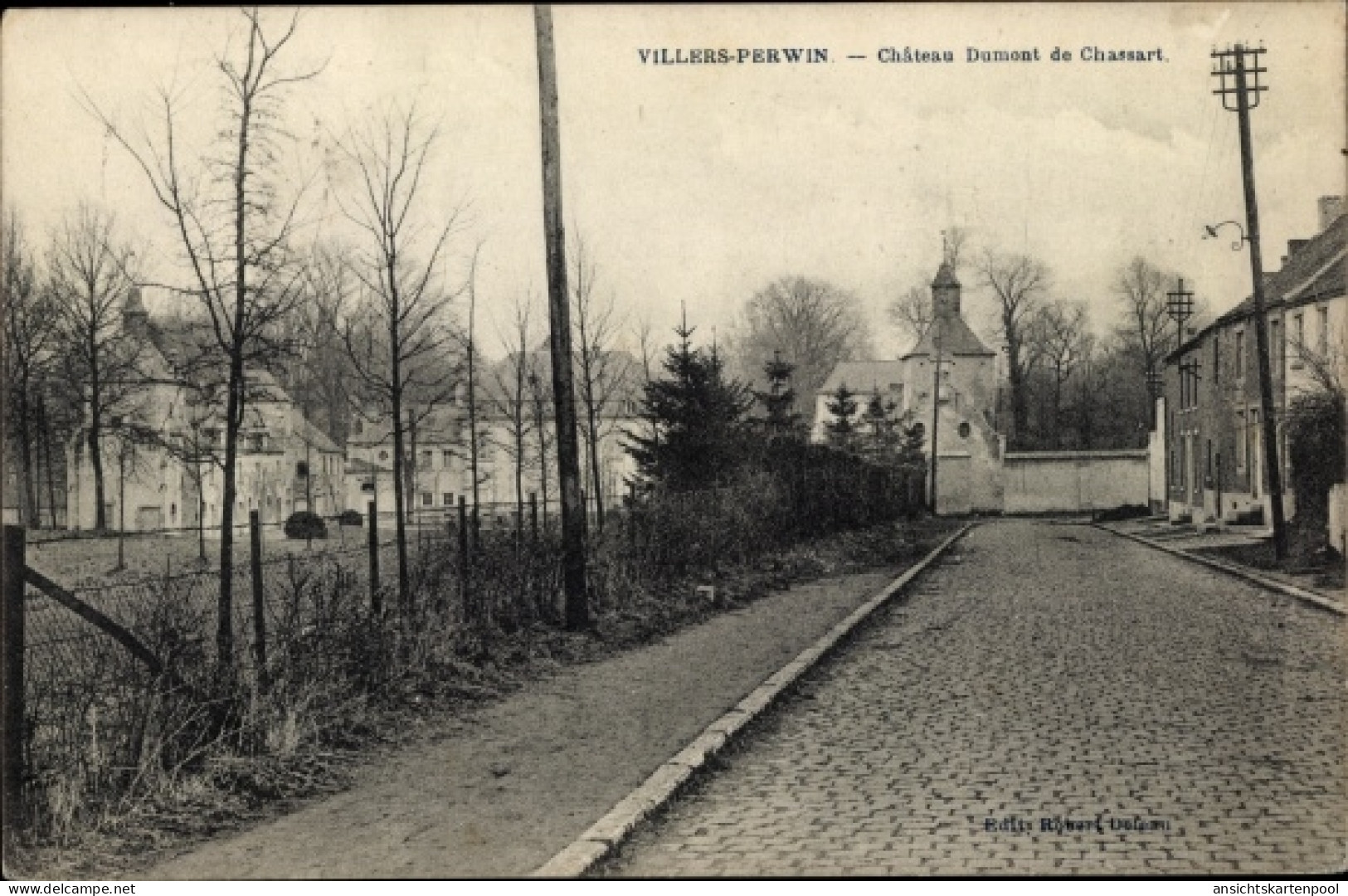 CPA Les Bons Villers Perwin Wallonien Hennegau, Château Dumont de Chassart