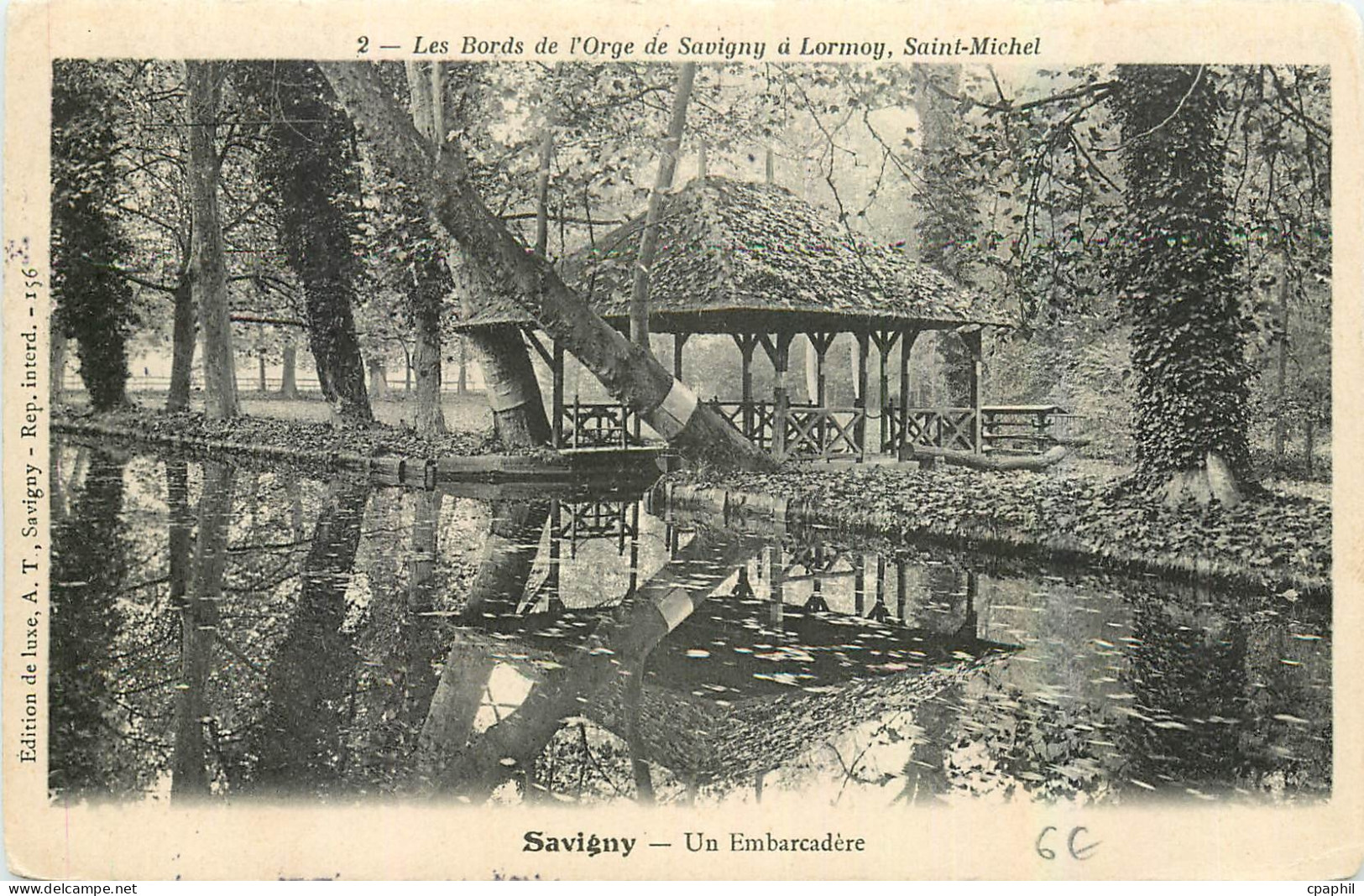 CPA Les Bords de l'Orge de Savigny a Lormoy Saint Michel Savigny Un Embarcadere