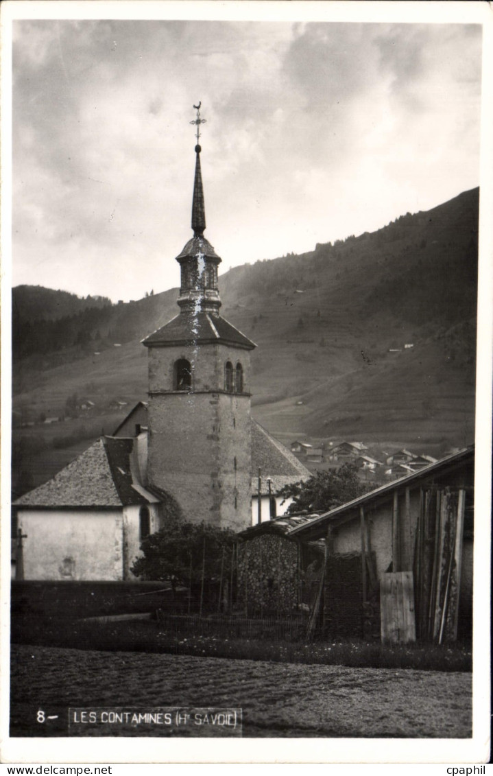 CPA Les Contamines clocher