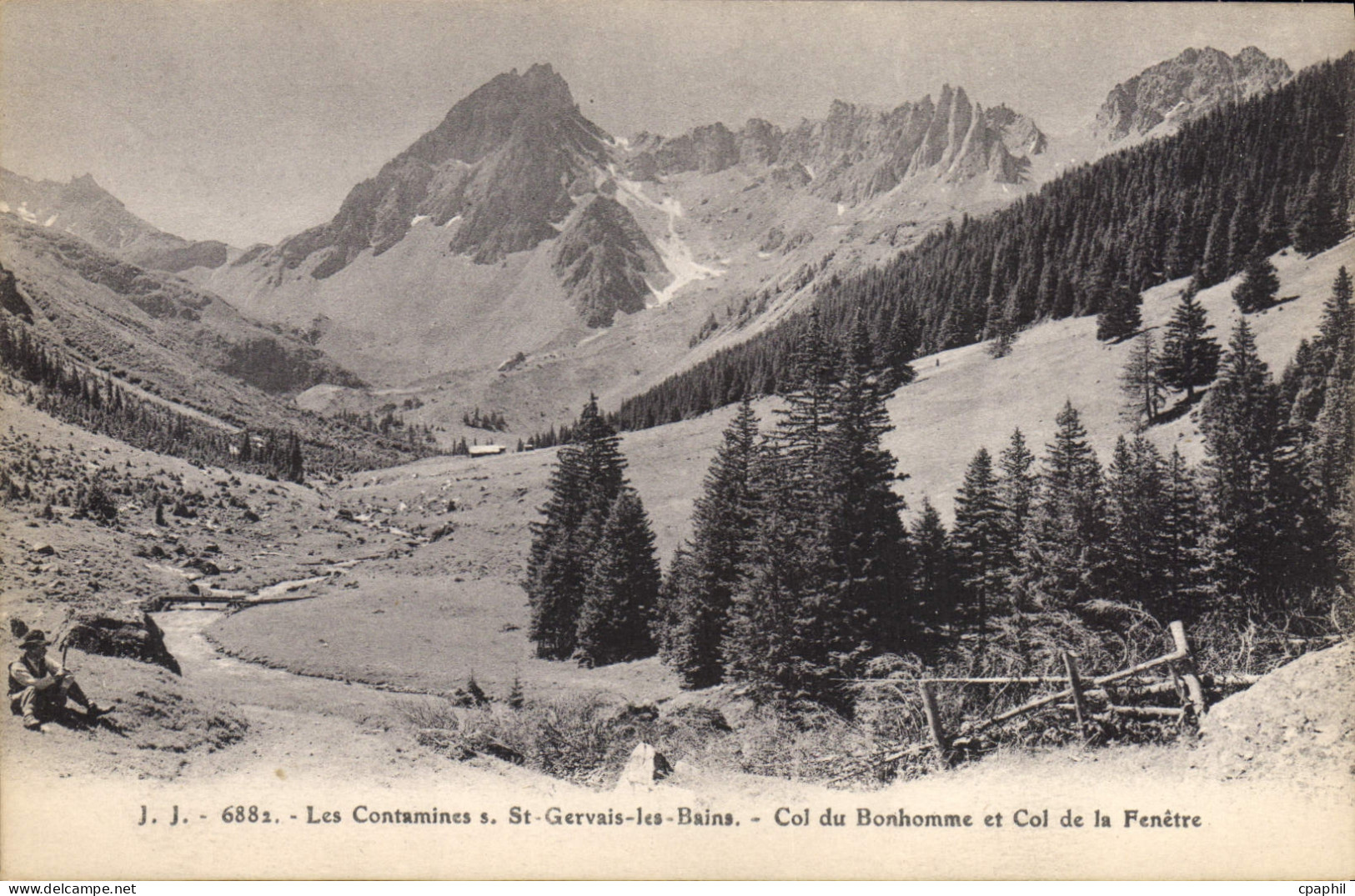 CPA Les CONTAMINES Sur St Gervais les bains Et Bonhomme Fenêtre