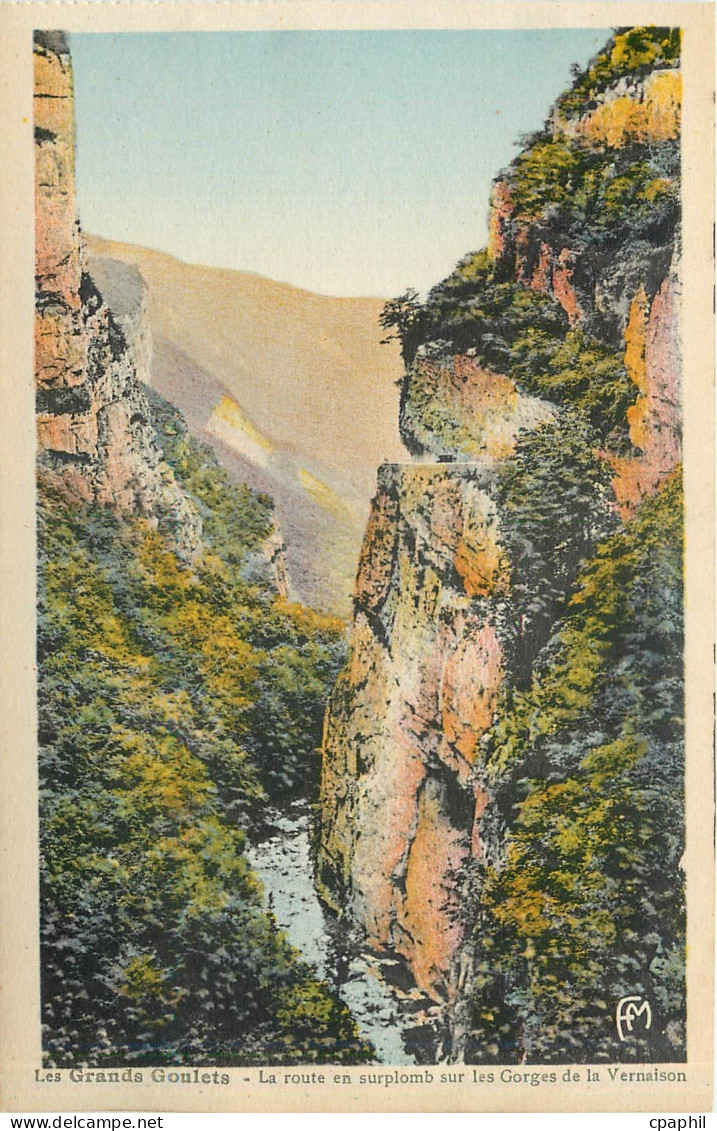 CPA Les Grands Goulets La Route en surplomb sur les Gorges de la Vernaison