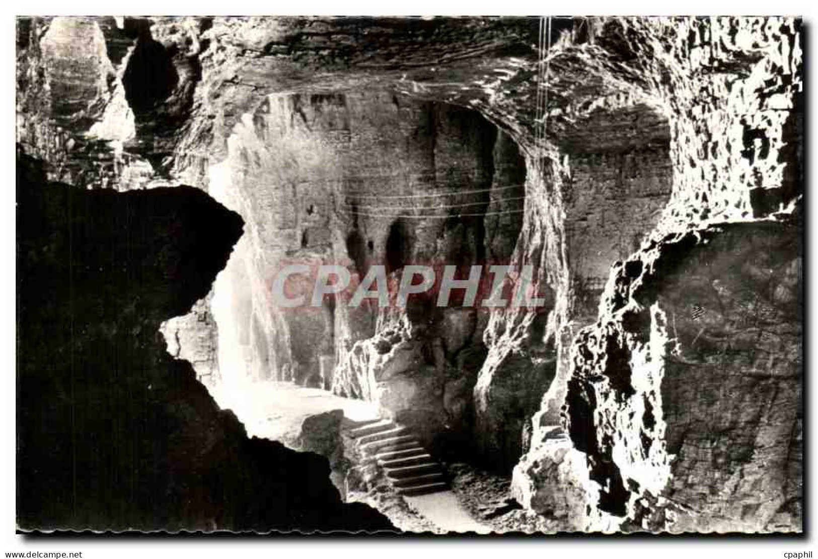 CPA Les Grottes De La Blame Sortie des Grottes