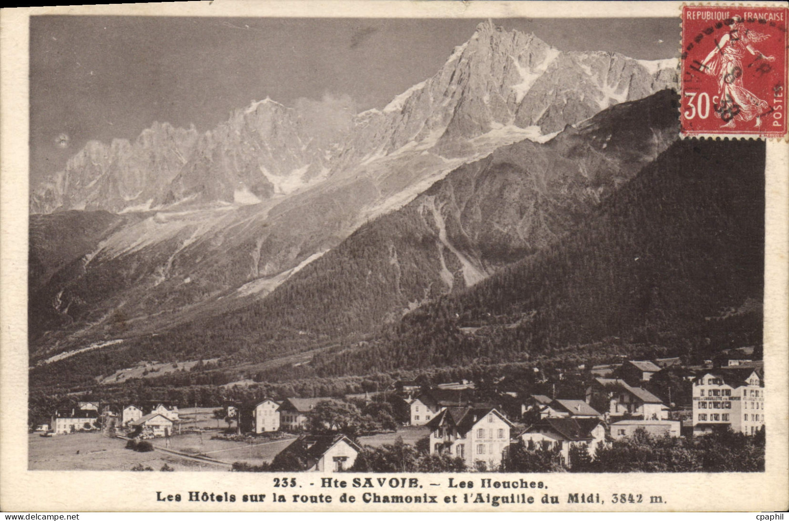 CPA Les Houches Les Hotels Sur La Route De Chamonix