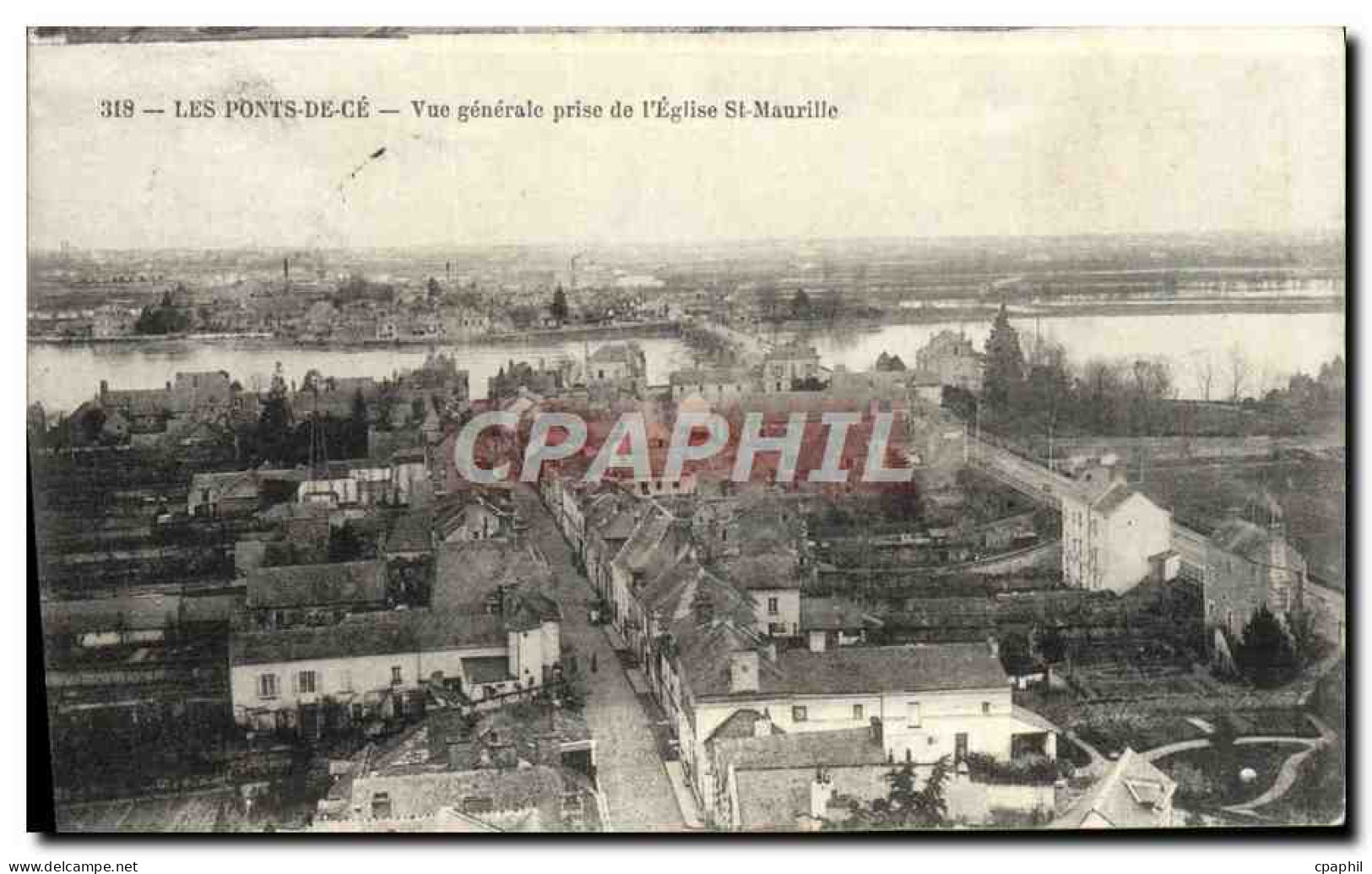 CPA Les Ponts De Ce Vue Generale Prise de L'Eglise St Maurille