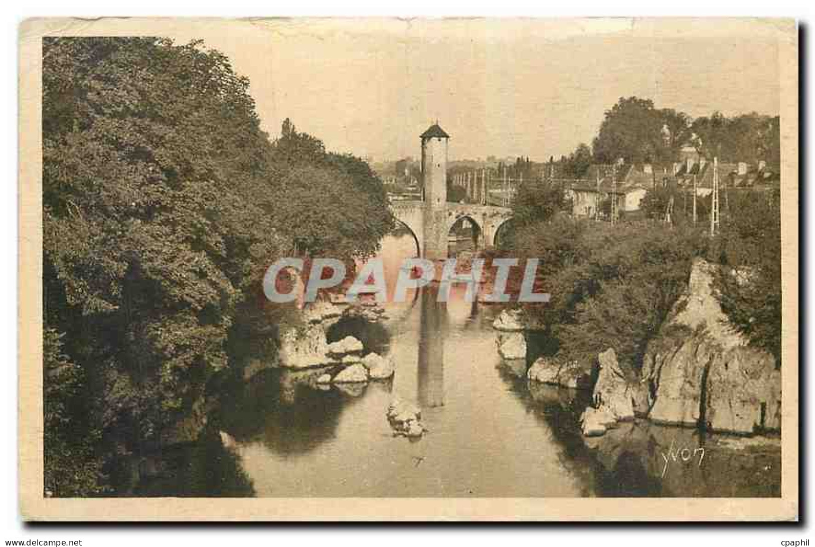 CPA Les Pyrenees Orthez Le Gave et le Vieux Pont