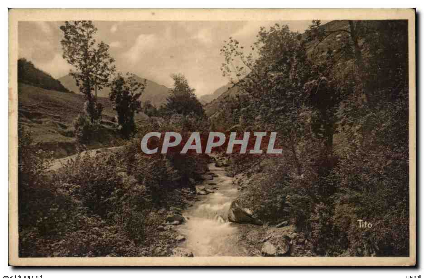 CPA Les Pyrenees Vallee d'Anre Aragnouet Torrent de la Gela