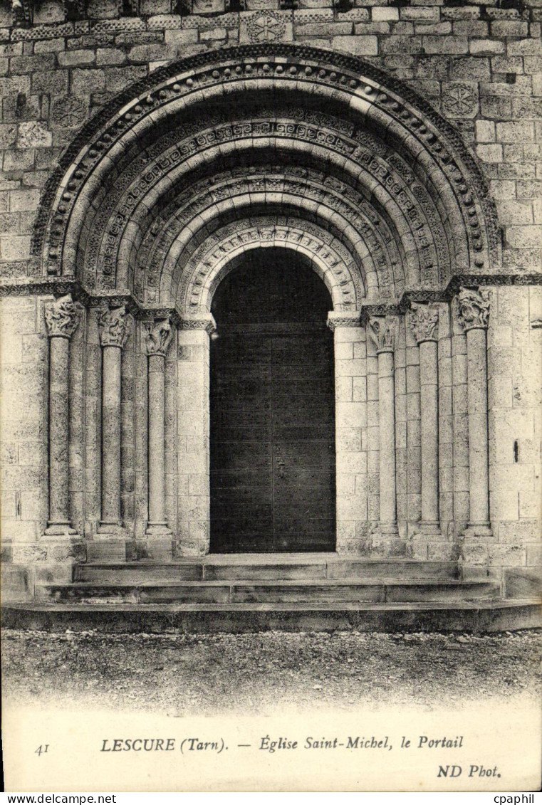 CPA Lescure Eglise Saint Michel le Portail