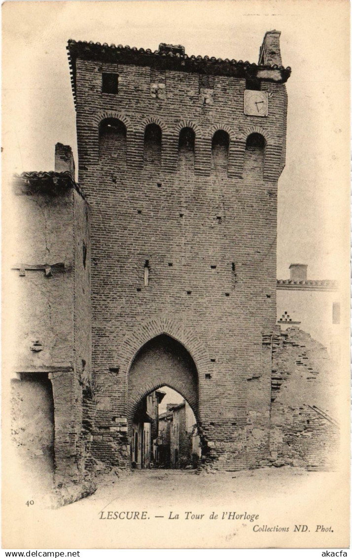 CPA Lescure La Tour de l'Horloge Ariege (101615)