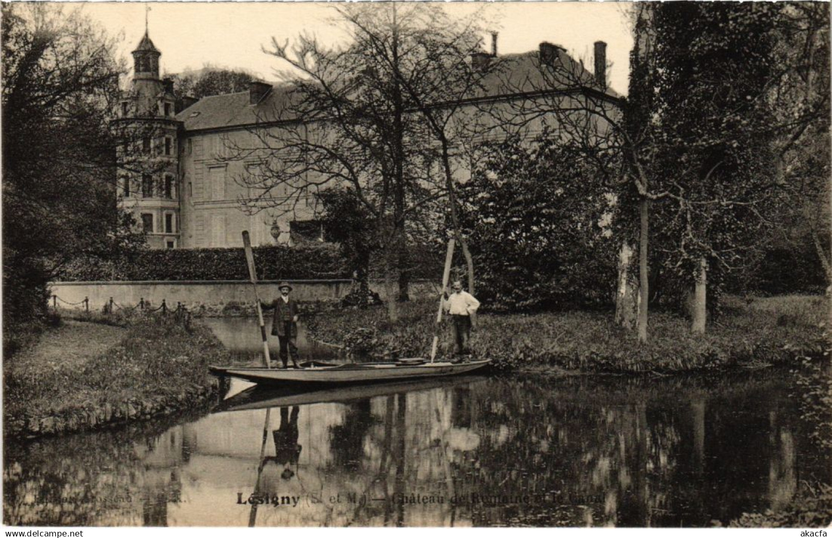 CPA LESIGNY Chateau de Romaine et le Canal (1299393)