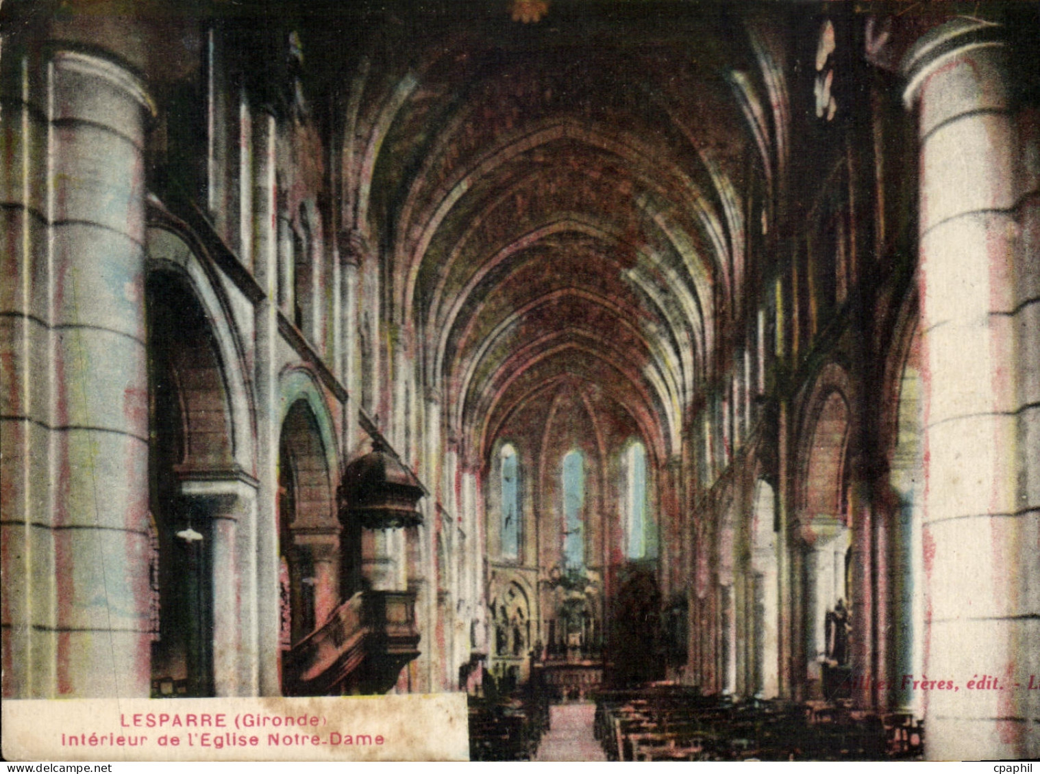 CPA Lesparre Interieur de I'Eglise Notre Dame
