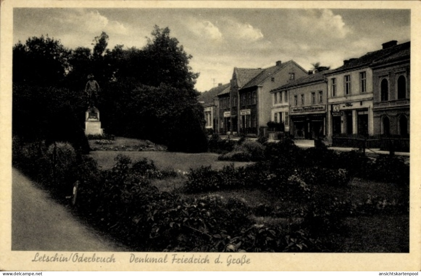 CPA Letschin im Oderbruch, Denkmal Friedrich der Große