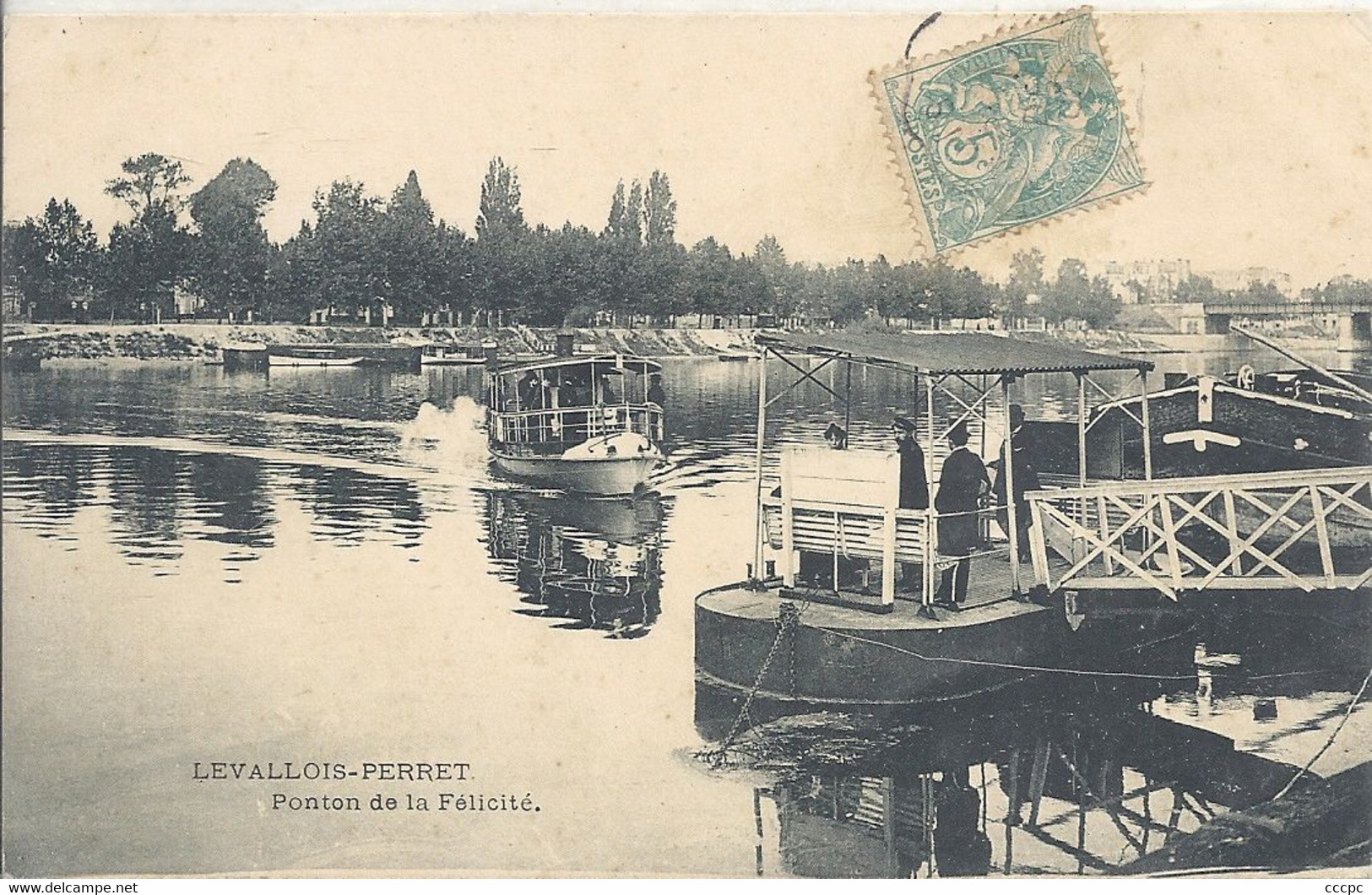 CPA Levallois-Perret Ponton de la Félicité