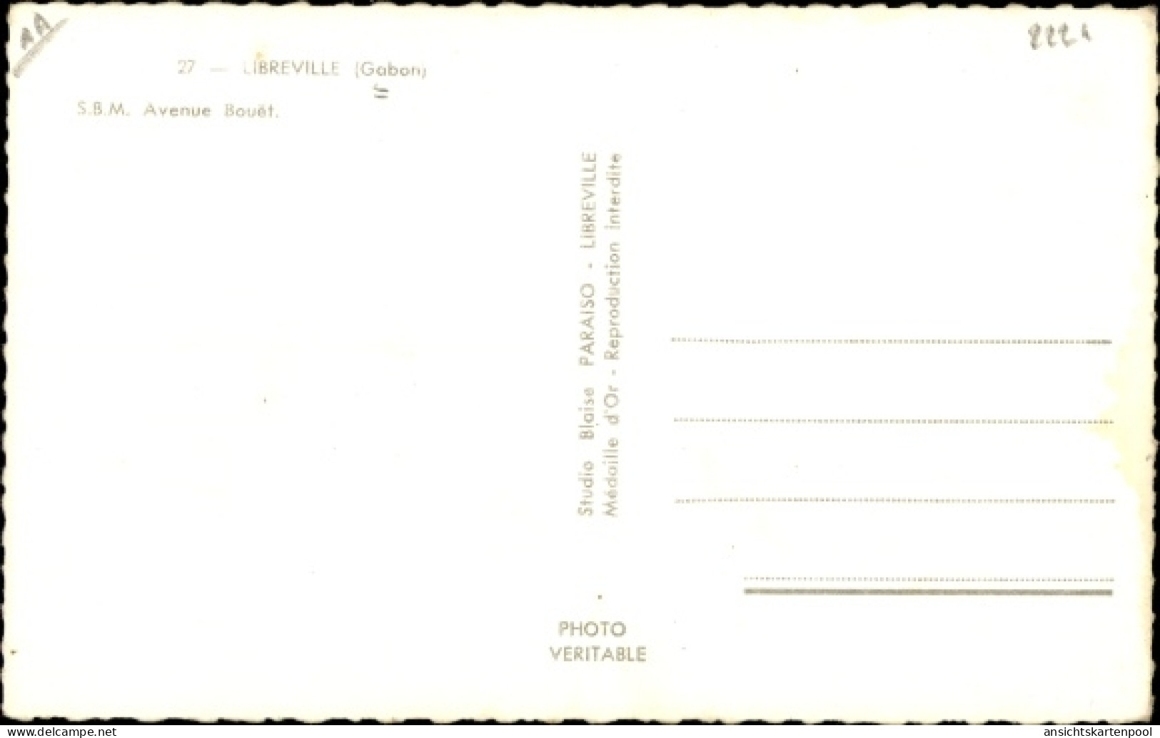 CPA Libreville Gabun, Avenue Bouet
