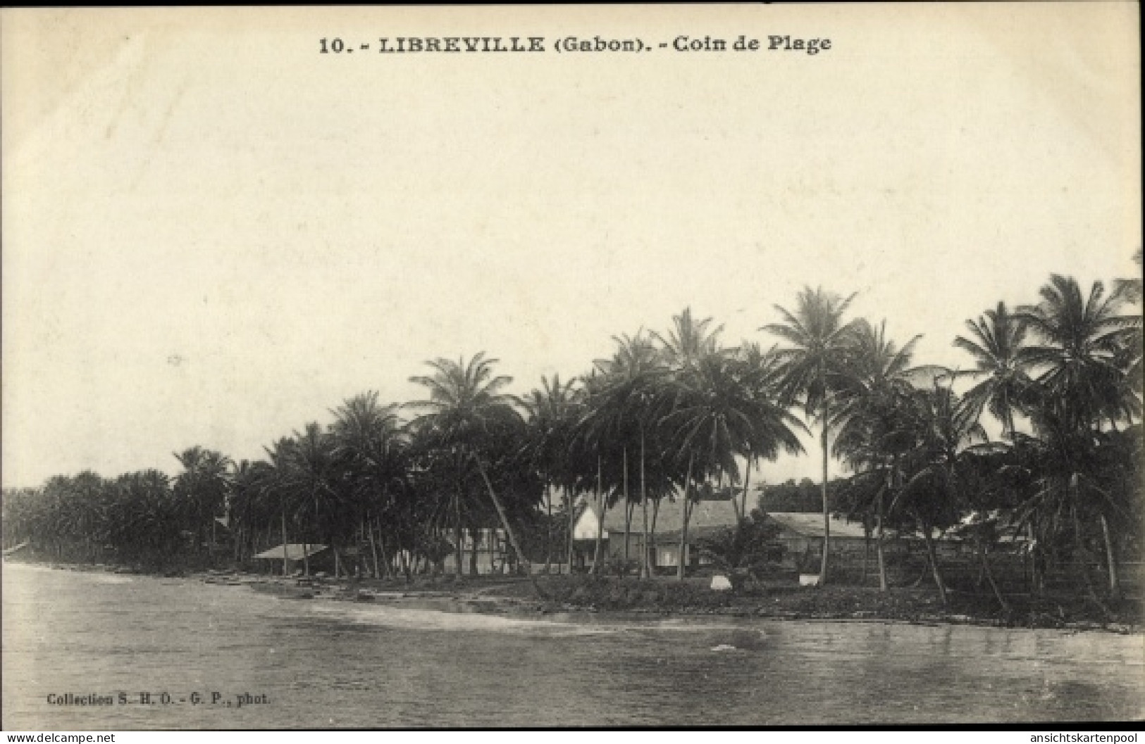 CPA Libreville Gabun, Coin de Plage
