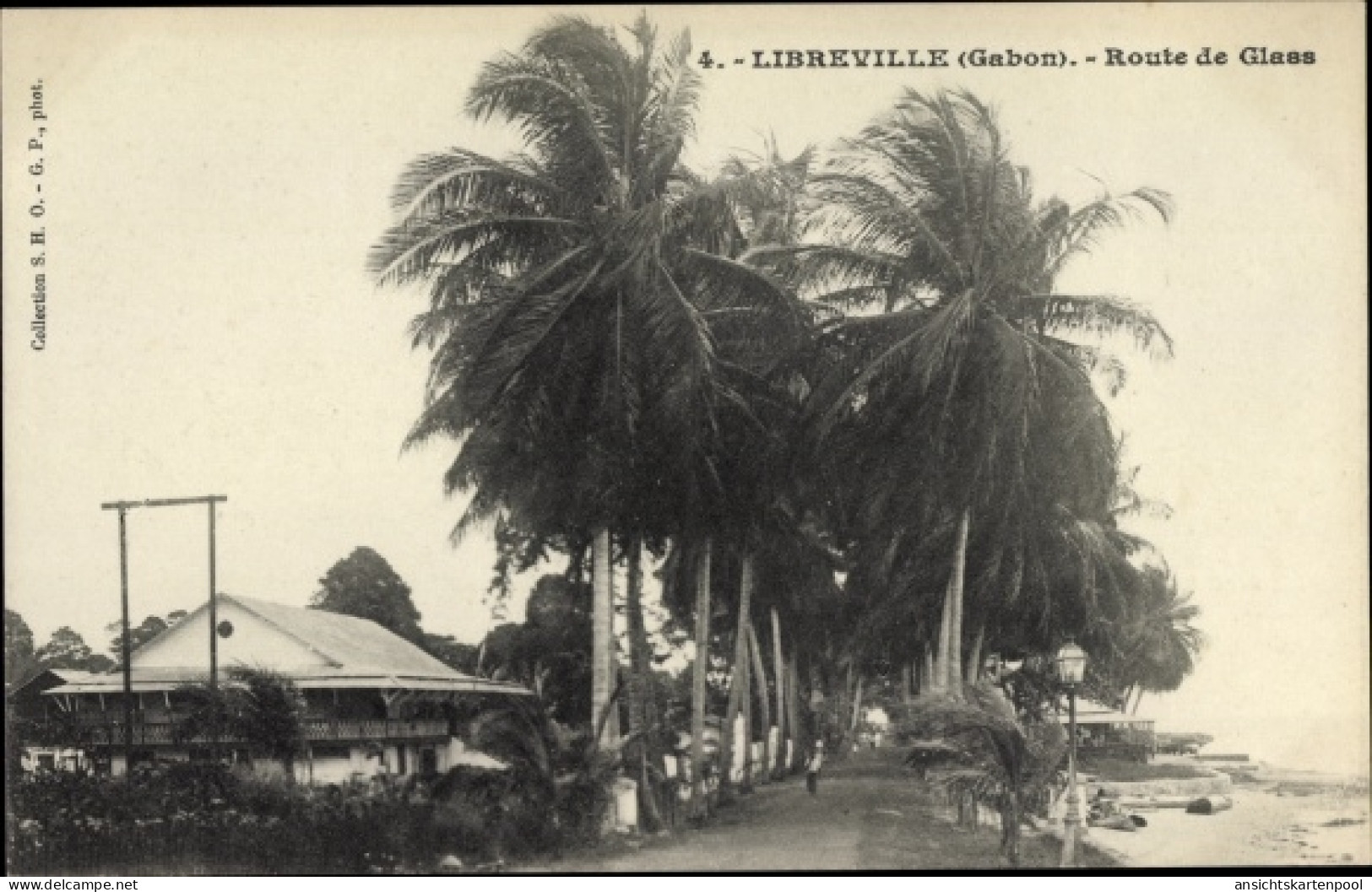 CPA Libreville Gabun, Route de Glass