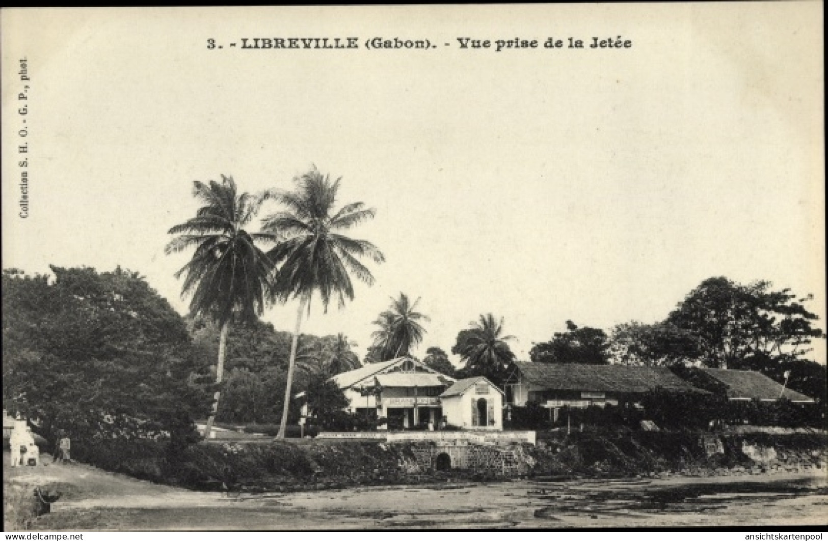 CPA Libreville Gabun, Vue prise de la Jetée