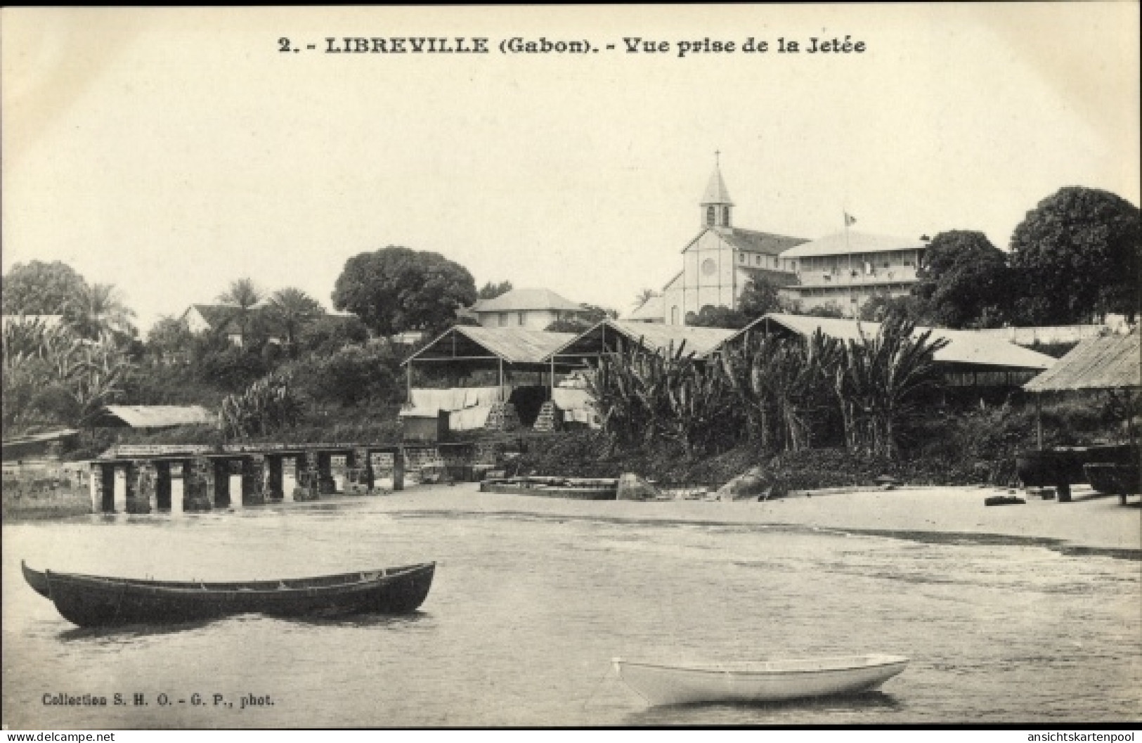 CPA Libreville Gabun, Vue prise de la Jetée