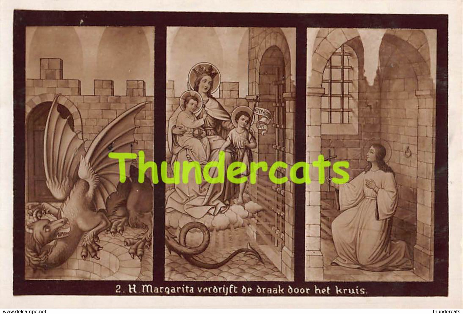 CPA LICHTERVELDE KERK MUURVERSIERINGEN DOOR L BRESSERS KERKSCHILDER GENT