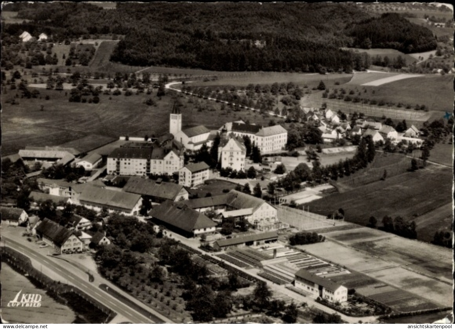 CPA Liebenau (Kreis Friedrichshafen) Meckenbeuren in Oberschwaben Württemberg, Luftaufnahme