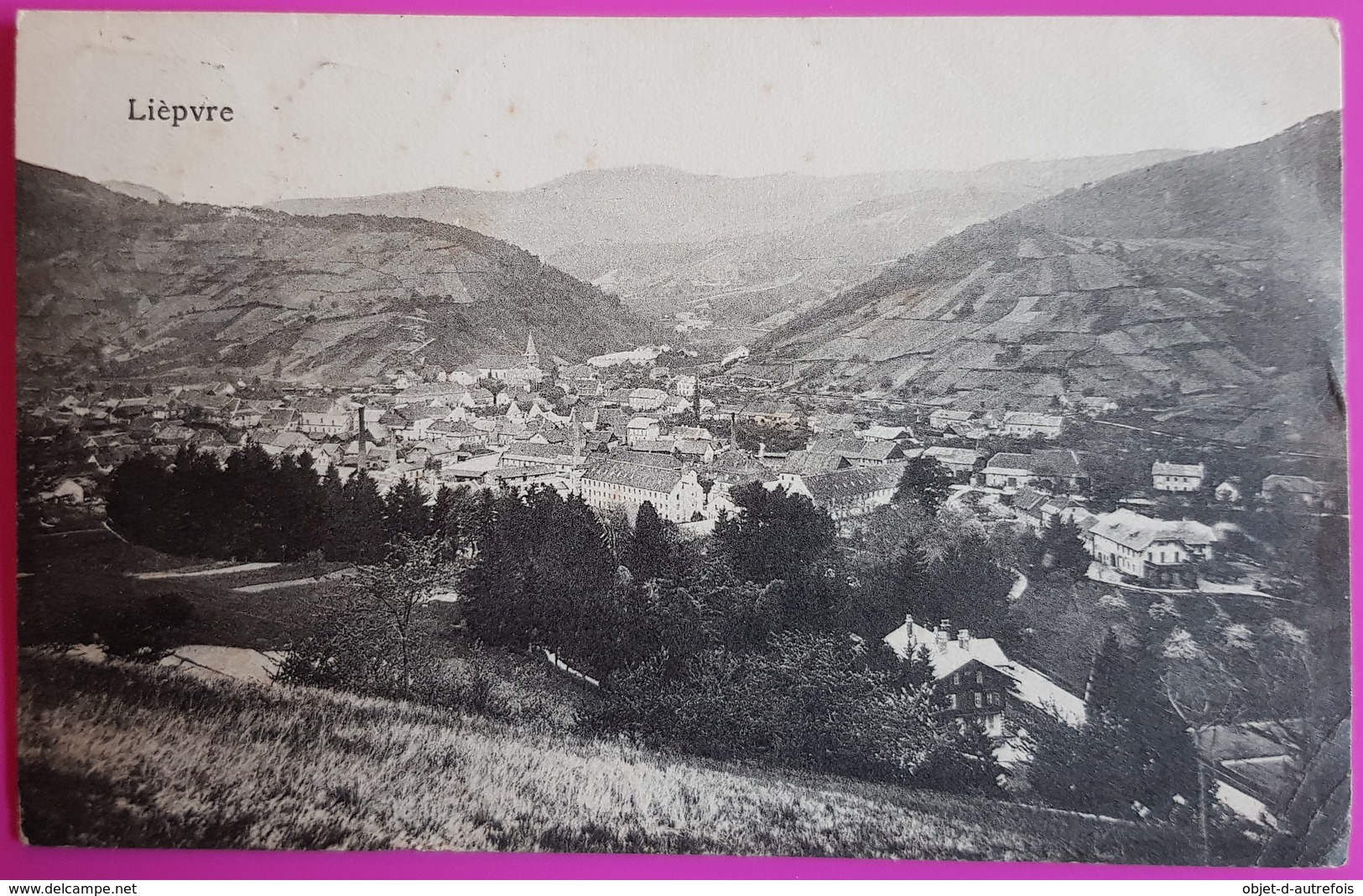 Cpa Lièpvre Vue Générale 1924 Carte Postale 68 Alsace Proche Rombach le Franc Chatenois Selestat