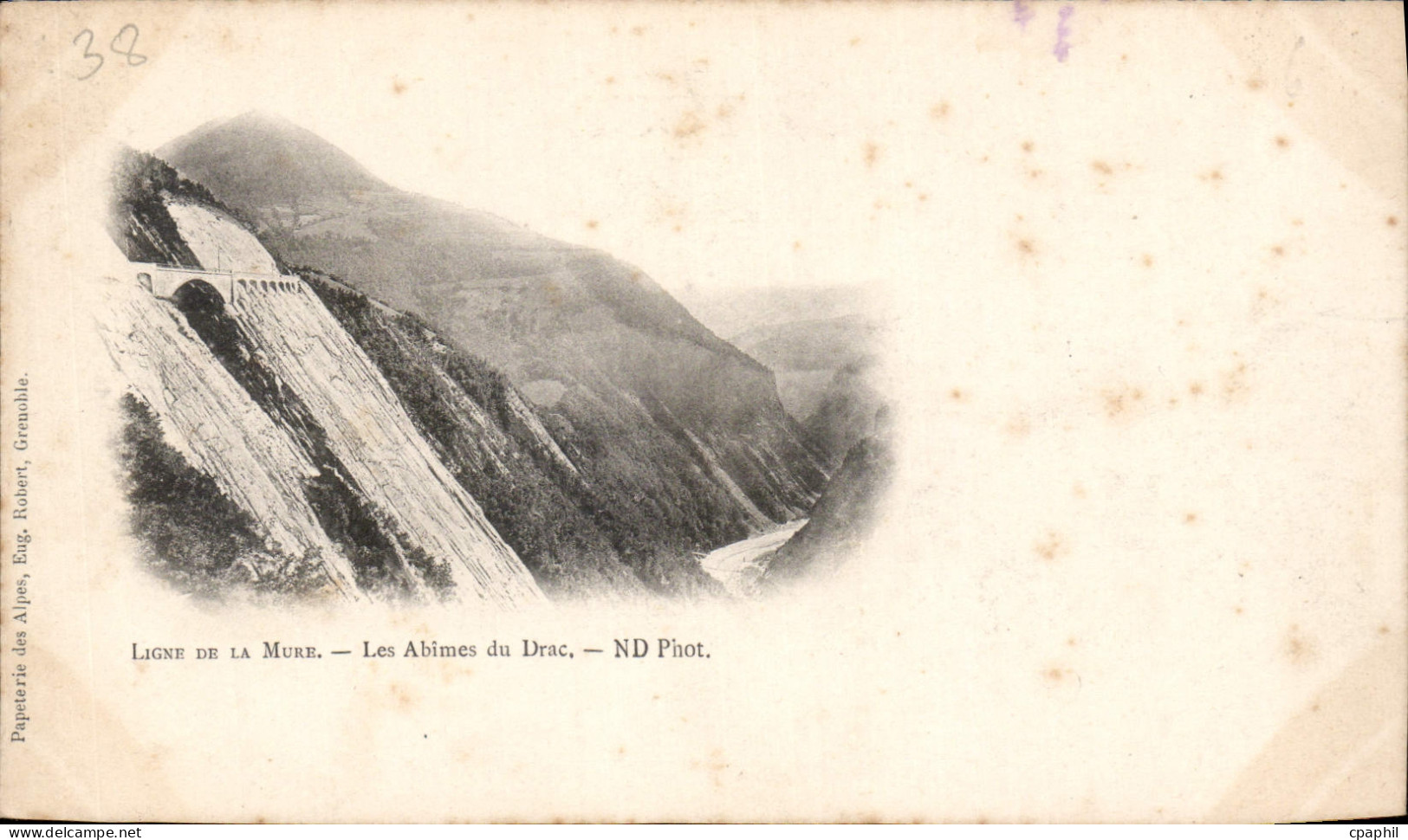 CPA Ligne de la Mure les Abimes du Drac