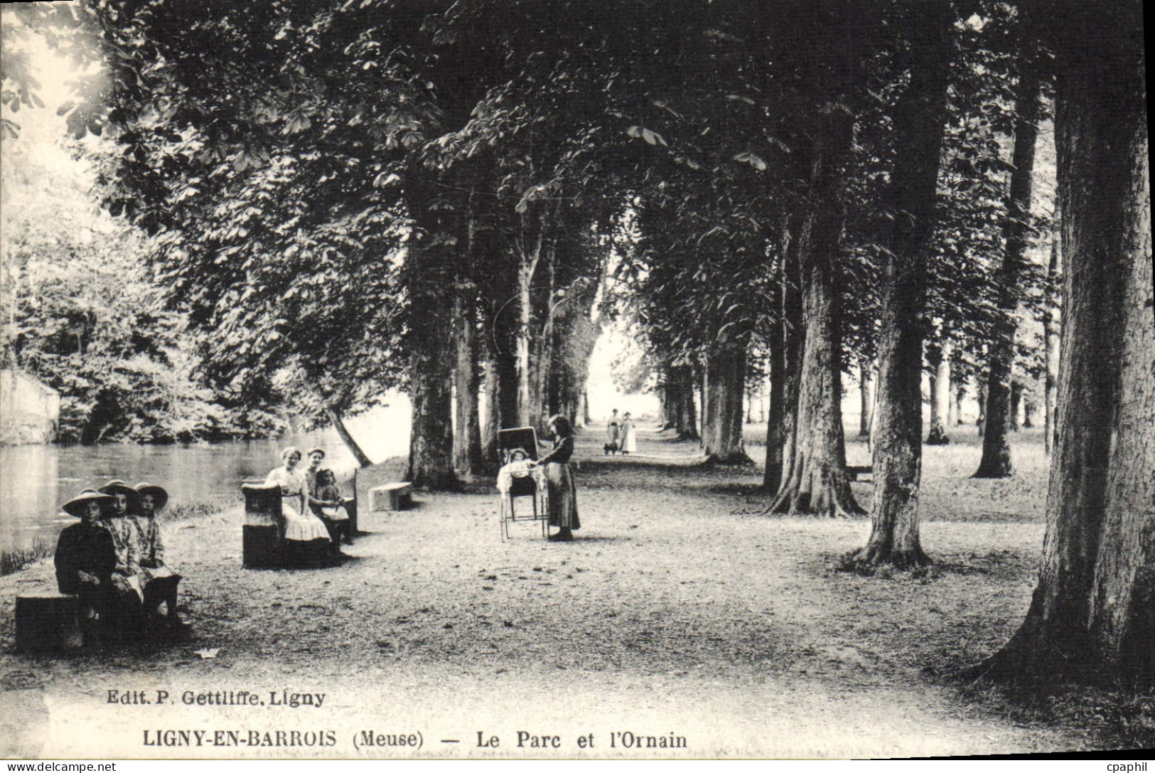 CPA Ligny En Barrois Le Parc Et I'Ornain