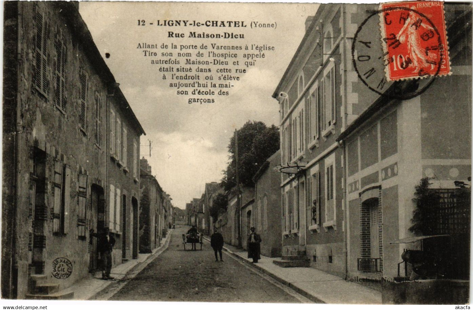CPA LIGNY-le-CHATEL - Rue Maison-Dieu (357743)
