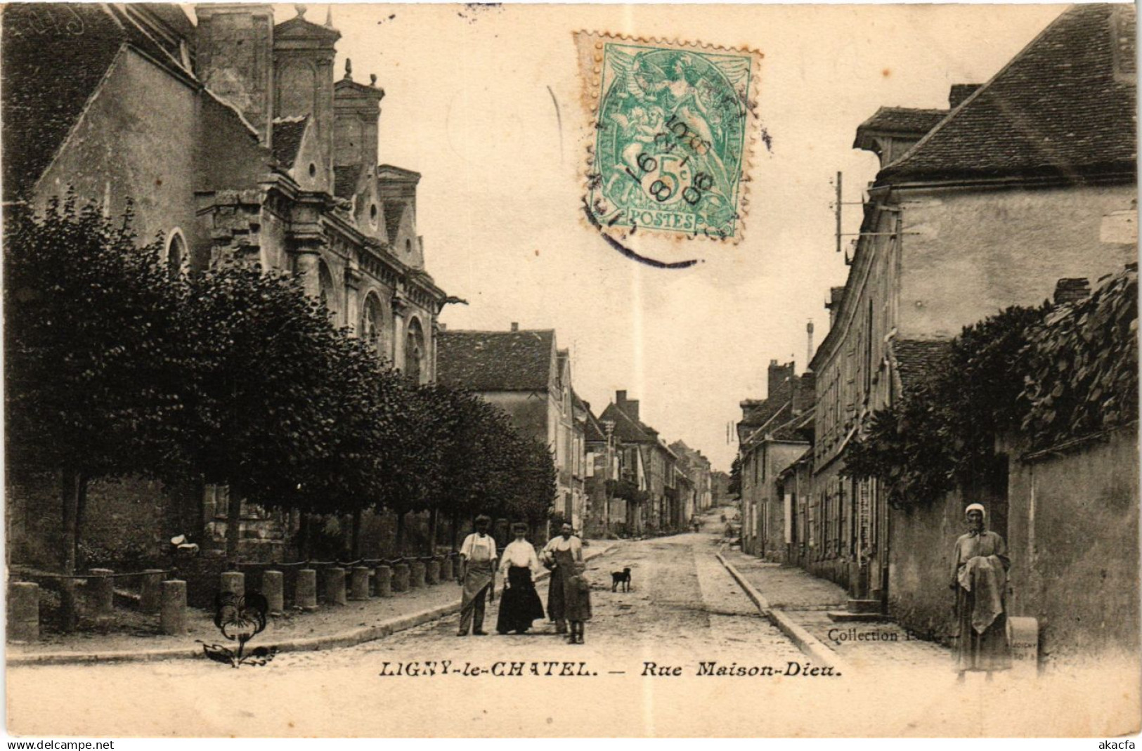 CPA LIGNY-le-CHATEL - Rue Maison - Dieu (357792)