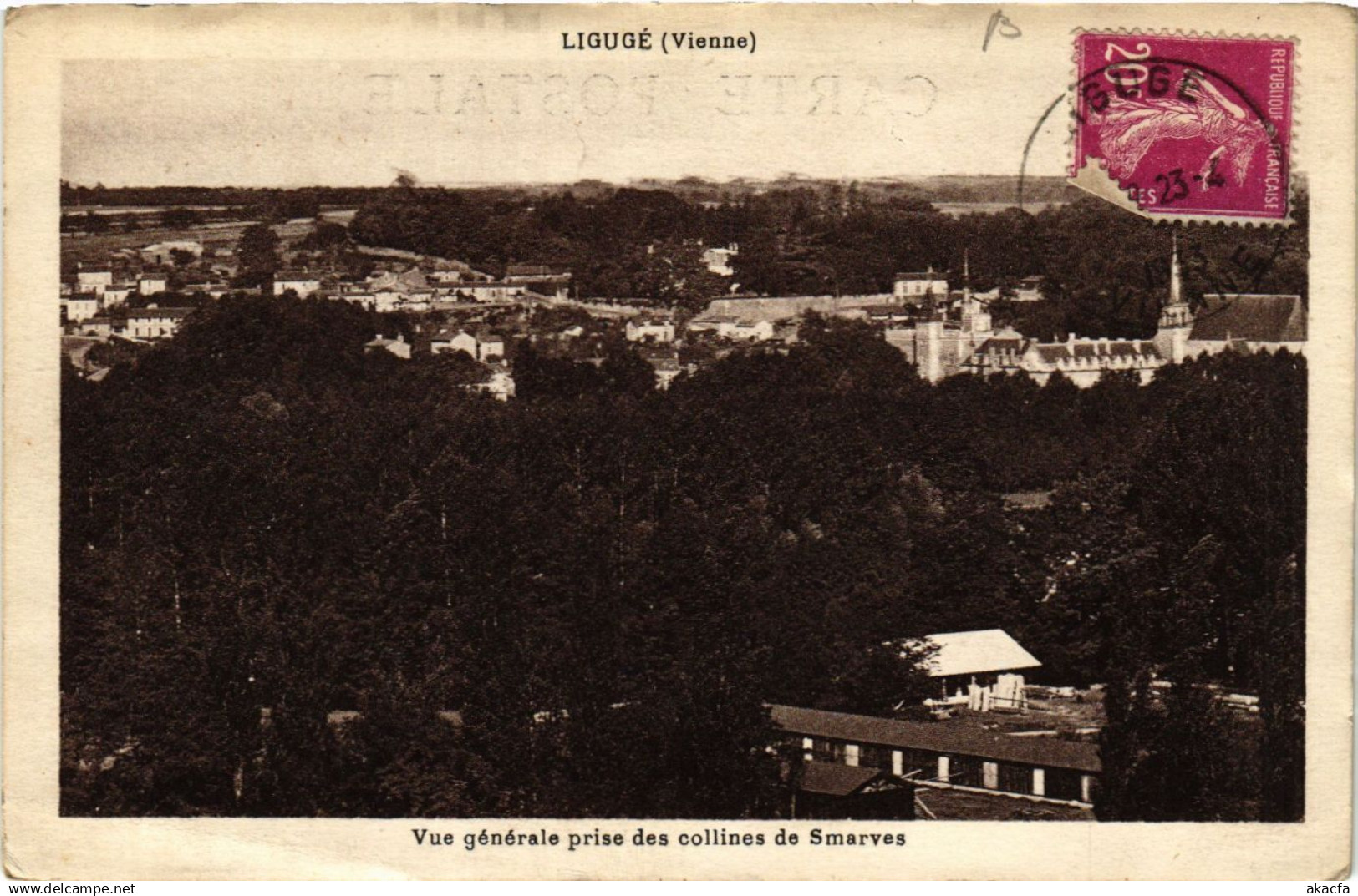 CPA LIGUGE - Vue générale prise des collines de Smarves (365508)