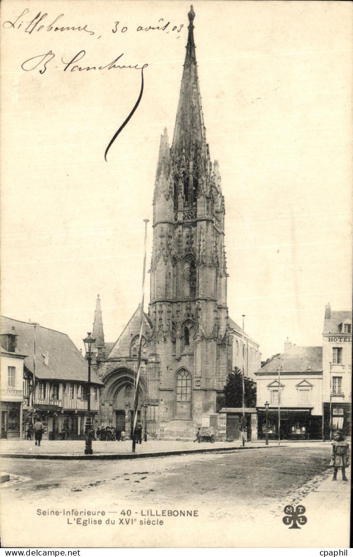 CPA Lillebonne L Eglise Du 14eme Siecle