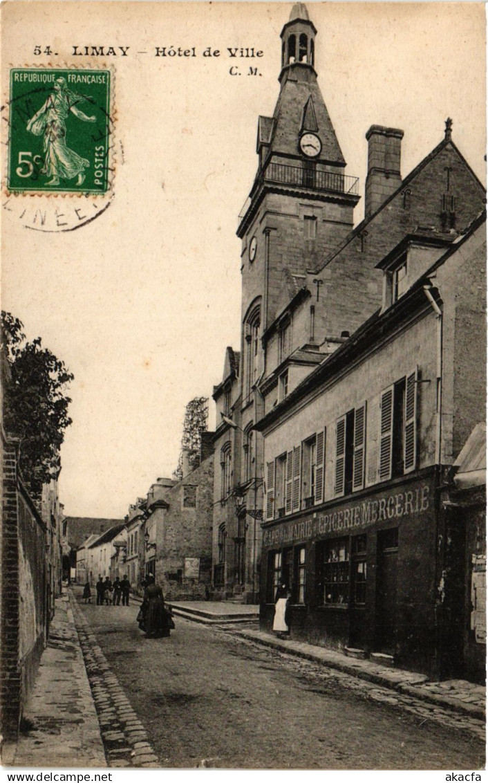 CPA LIMAY - Hotel de Ville (359484)