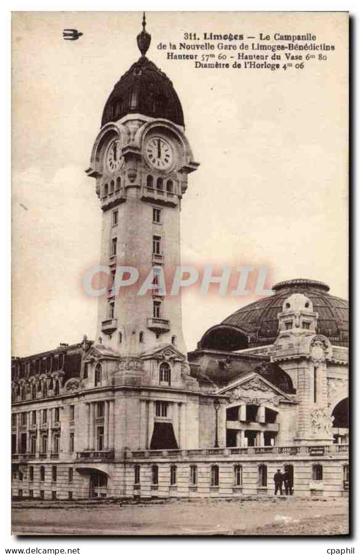 CPA Limoges Le Campanile de la Nouvelle Gare de Limoges Benedictins