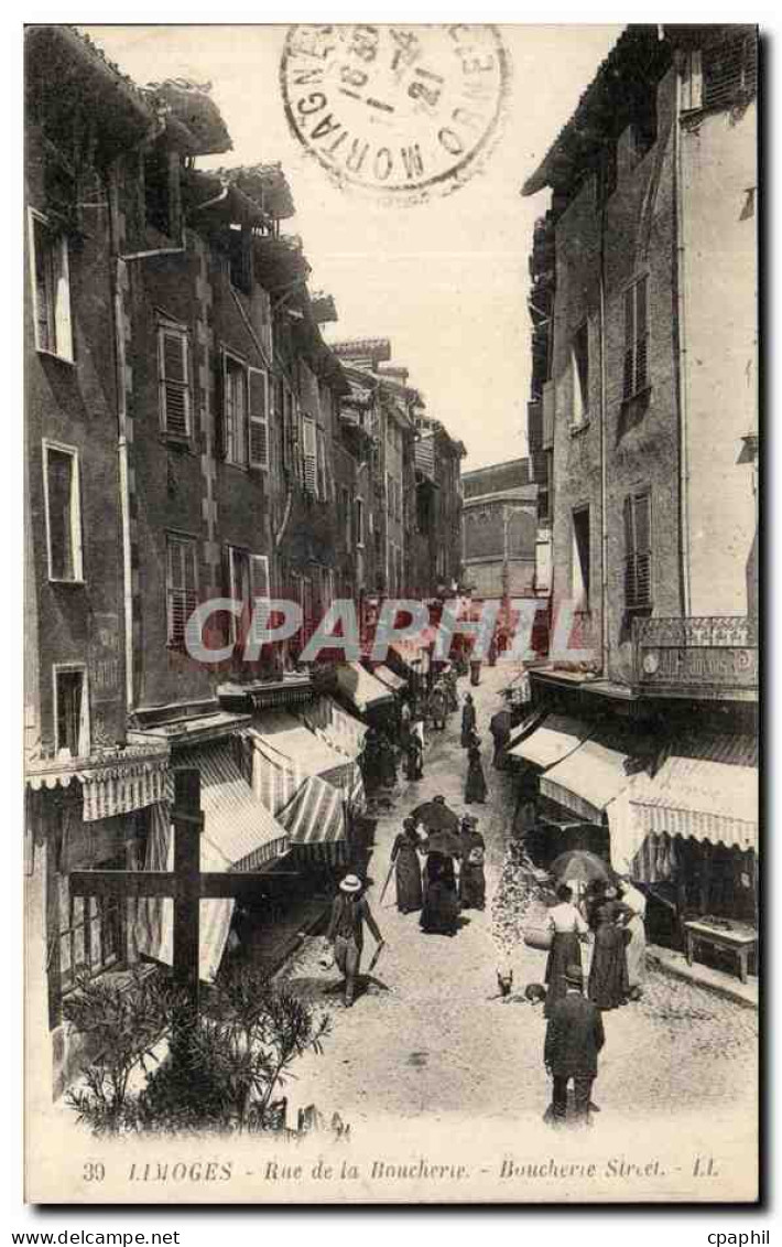CPA Limoges Rue de la Boucherie