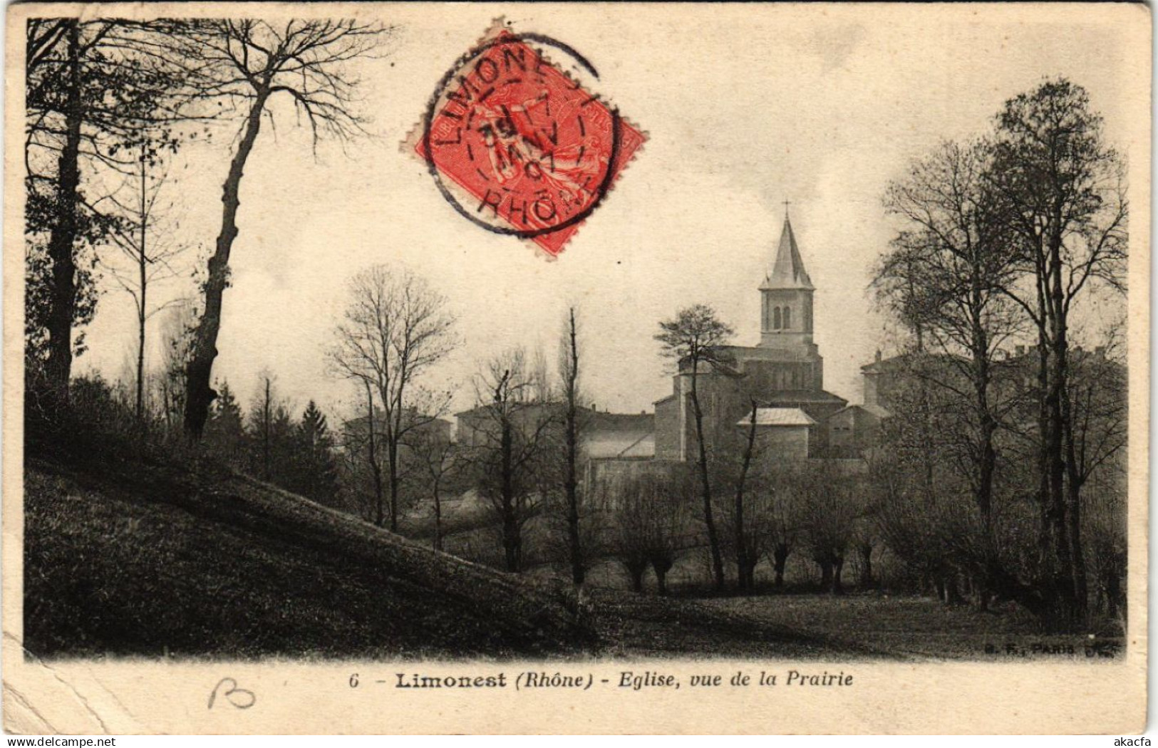 CPA LIMONEST Église vue de la Prairie (461703)