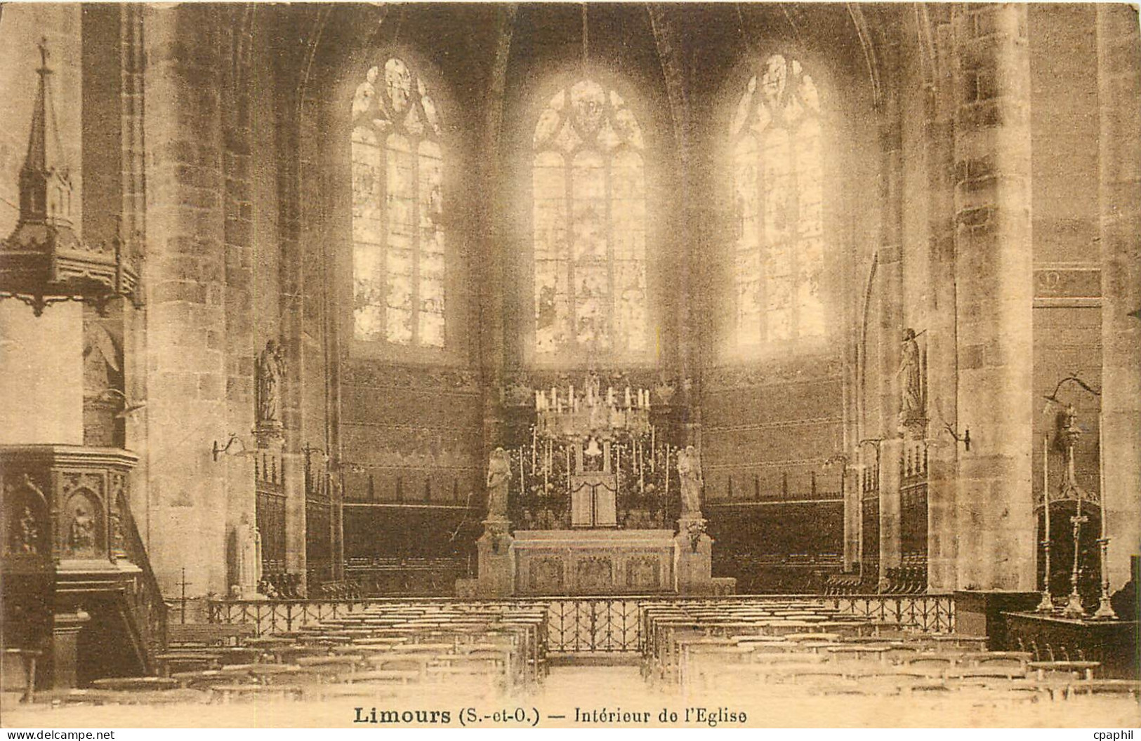 CPA Limours S et O Interieur de l'Eglise