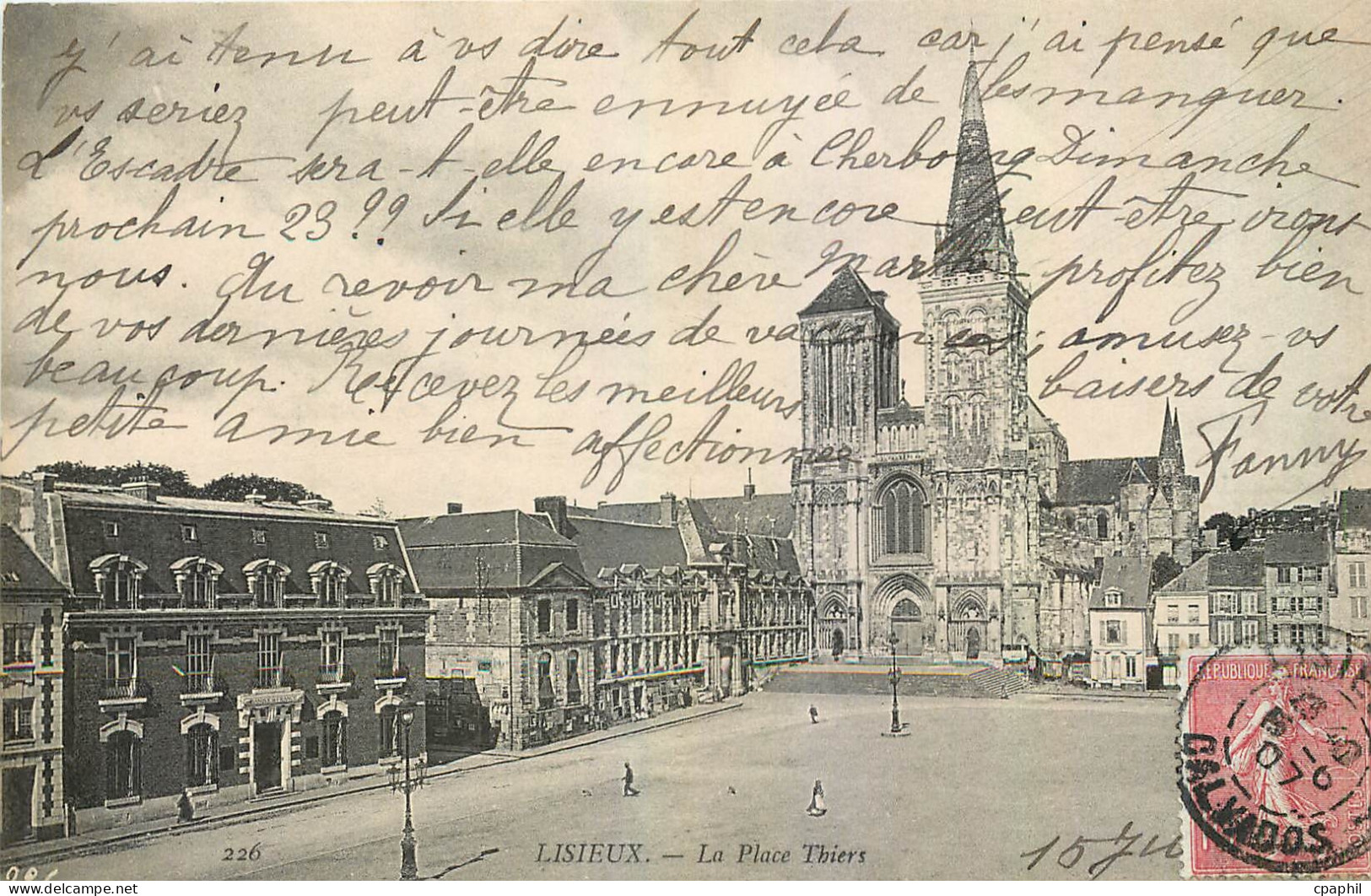 CPA Lisieux La Place Thiers