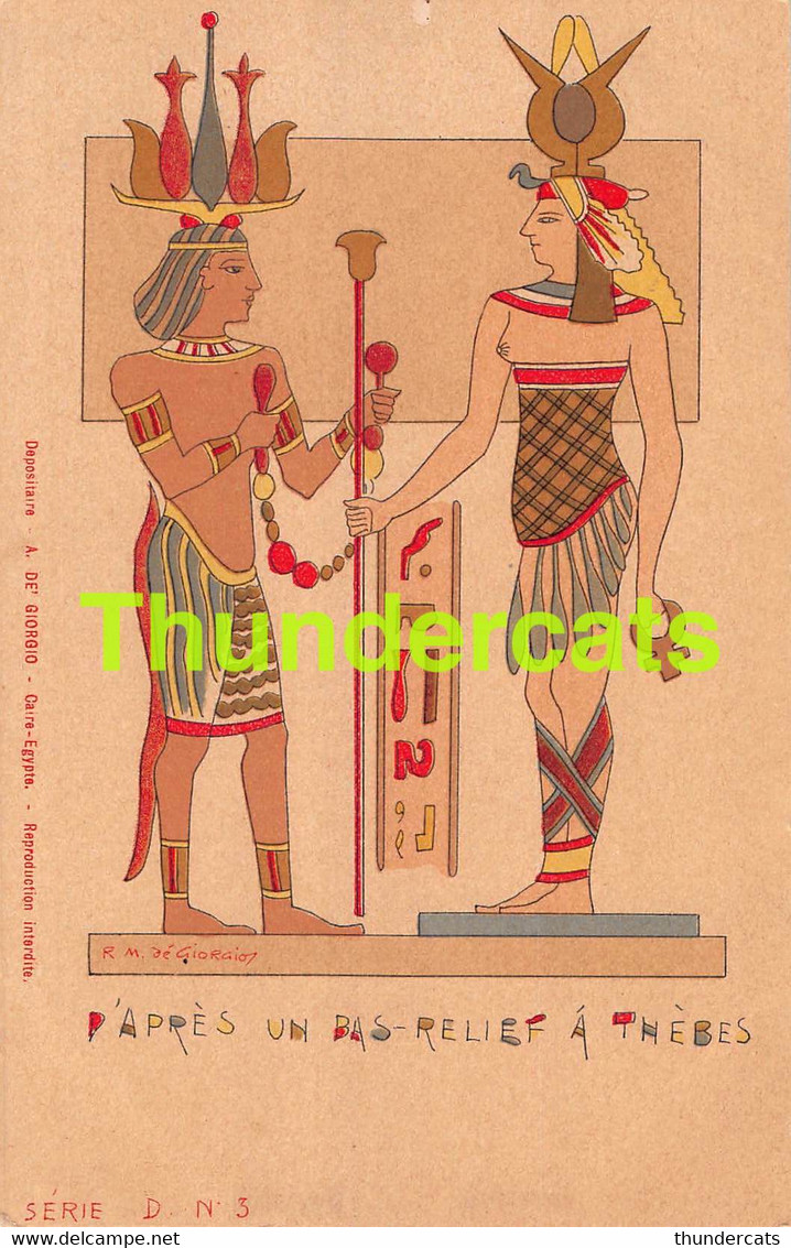 CPA LITHO ILLUSTRATEUR EGYPTE EGYPTE R M DE GIORGIO ARTIST SIGNED CAIRE CAIRO