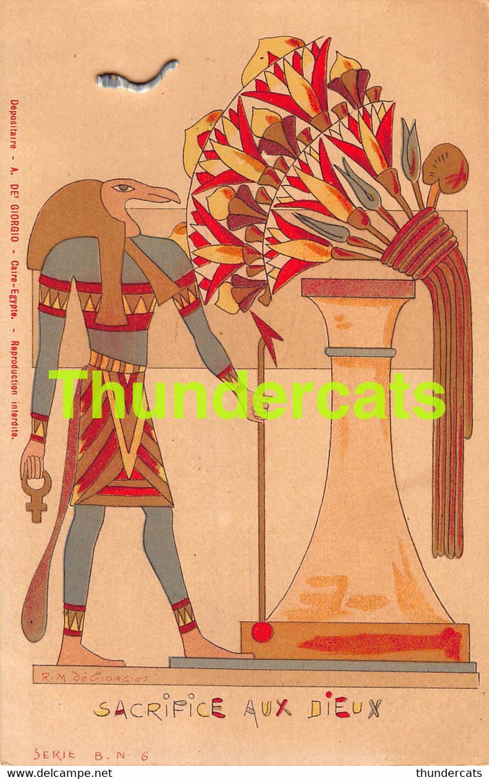 CPA LITHO ILLUSTRATEUR EGYPTE EGYPTE R M DE GIORGIO ARTIST SIGNED CAIRE CAIRO