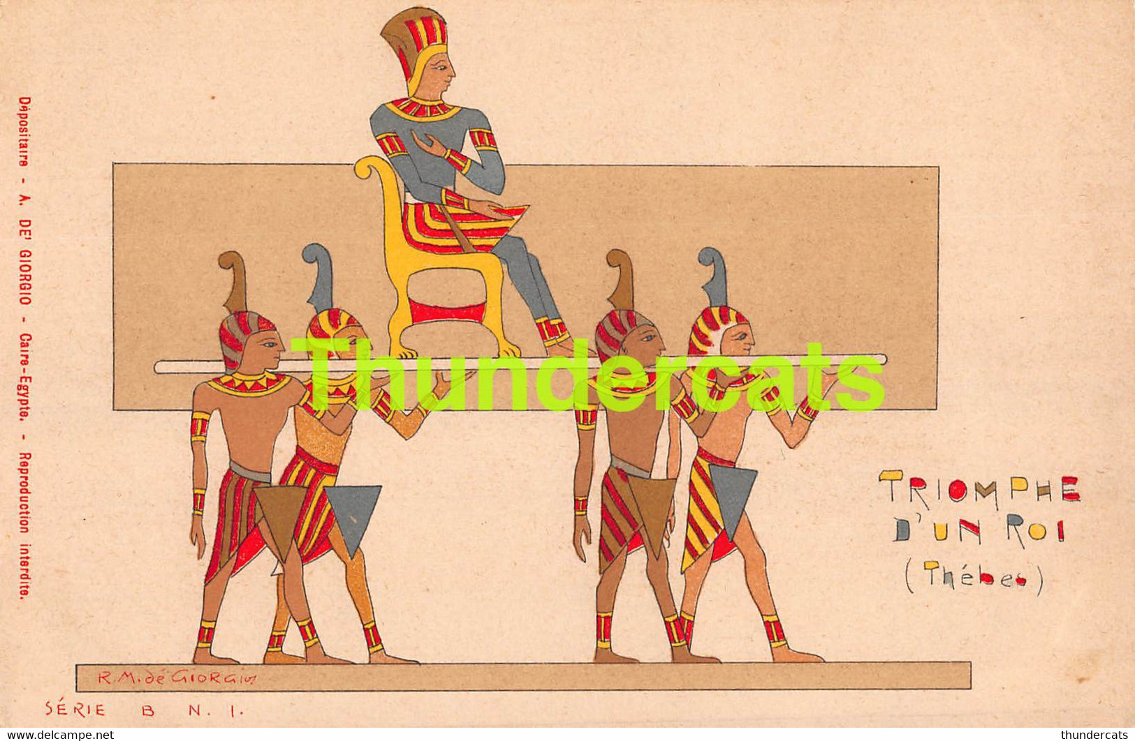 CPA LITHO ILLUSTRATEUR EGYPTE EGYPTE R M DE GIORGIO ARTIST SIGNED CAIRE CAIRO
