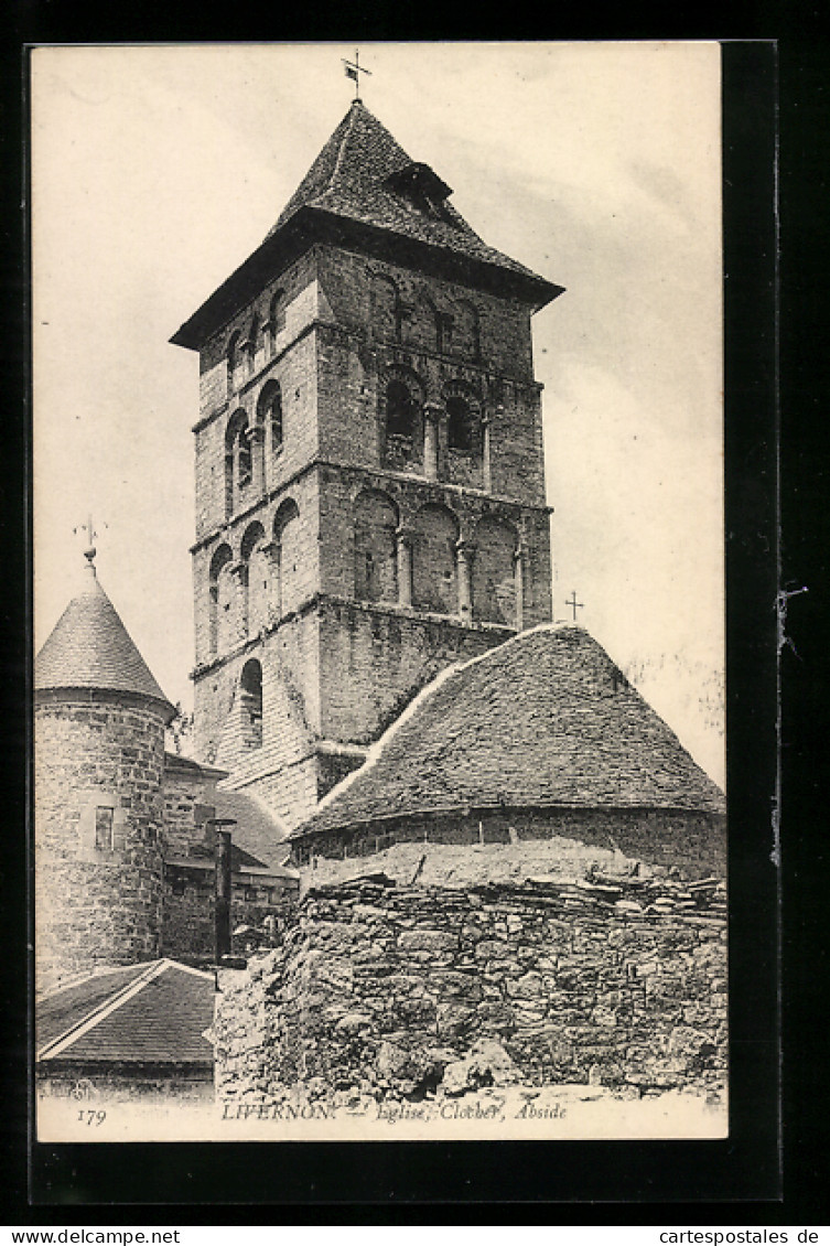 CPA Livernon, Eglise, Clocher, Abside