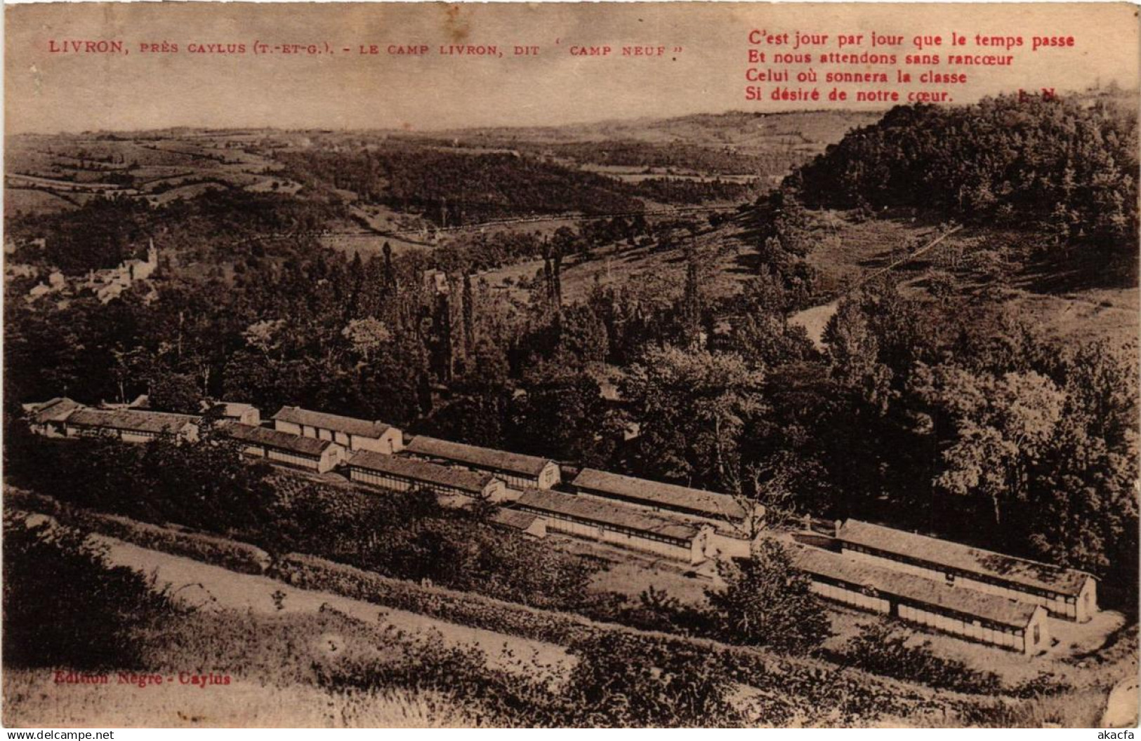 CPA LIVRON pres CAYLUS - Le camp LIVRON dit Camp neuf (614878)