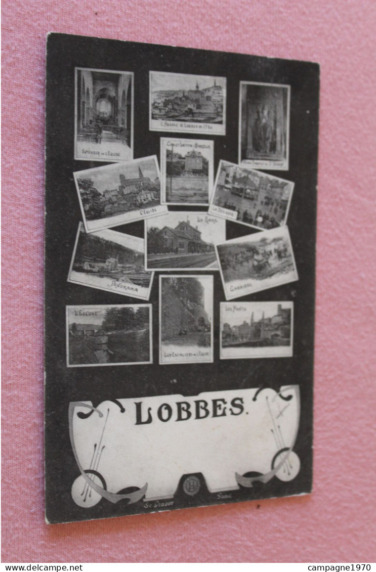 CPA - LOBBES - 12 VUES DIFFERENTES EN MOSAIQUE