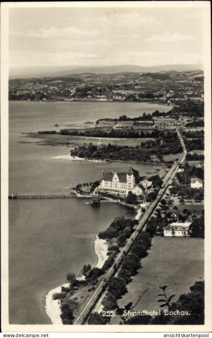 CPA Lochau Vorarlberg, Strandhotel Lochau, Luftbild