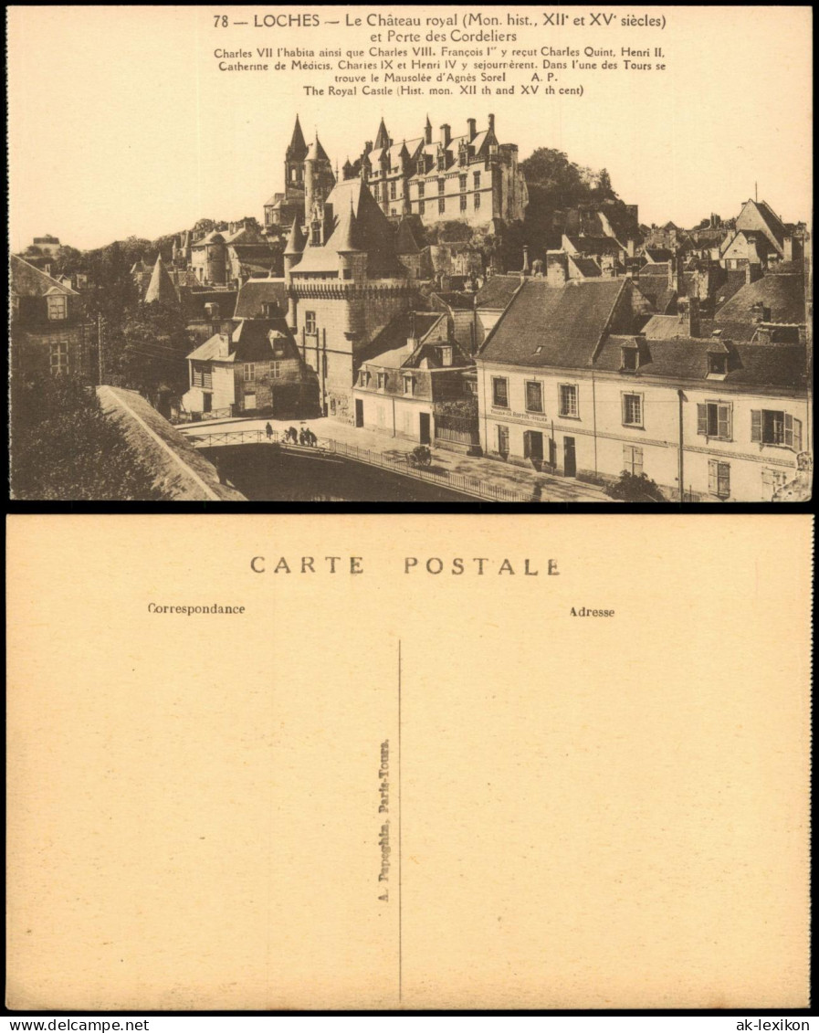 CPA Loches Schloss Château Royal de Loches 1910