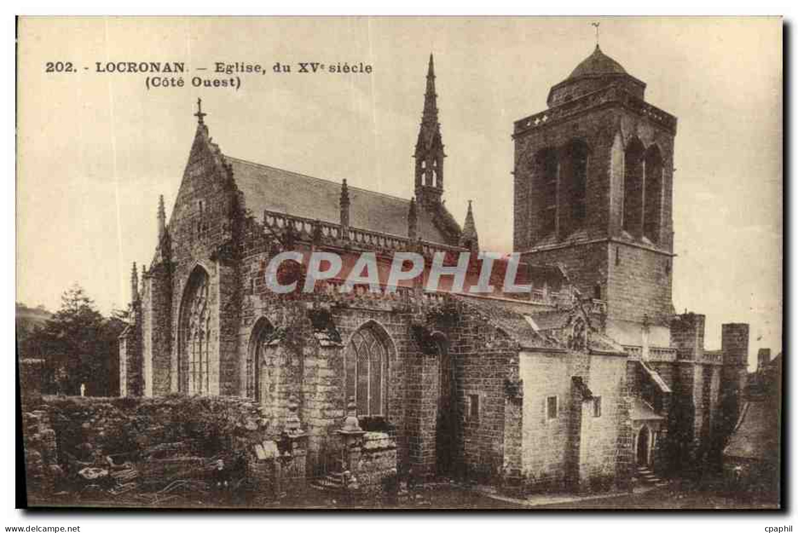 CPA Locronan Eglise