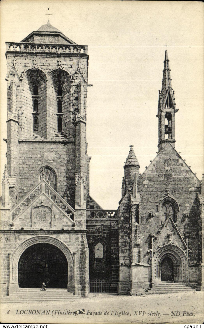 CPA Locronan Facade de L Eglise